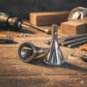 Industrial Deburring Tool Kit: High-Speed Steel Chamfer Bits, Non-Slip Drill Repair Set, Multi-Function Edge Finishing Tools for Automotive Metal, Durable Anti-Scratch Deburring, Quick Fix Multi-Blade Countersink