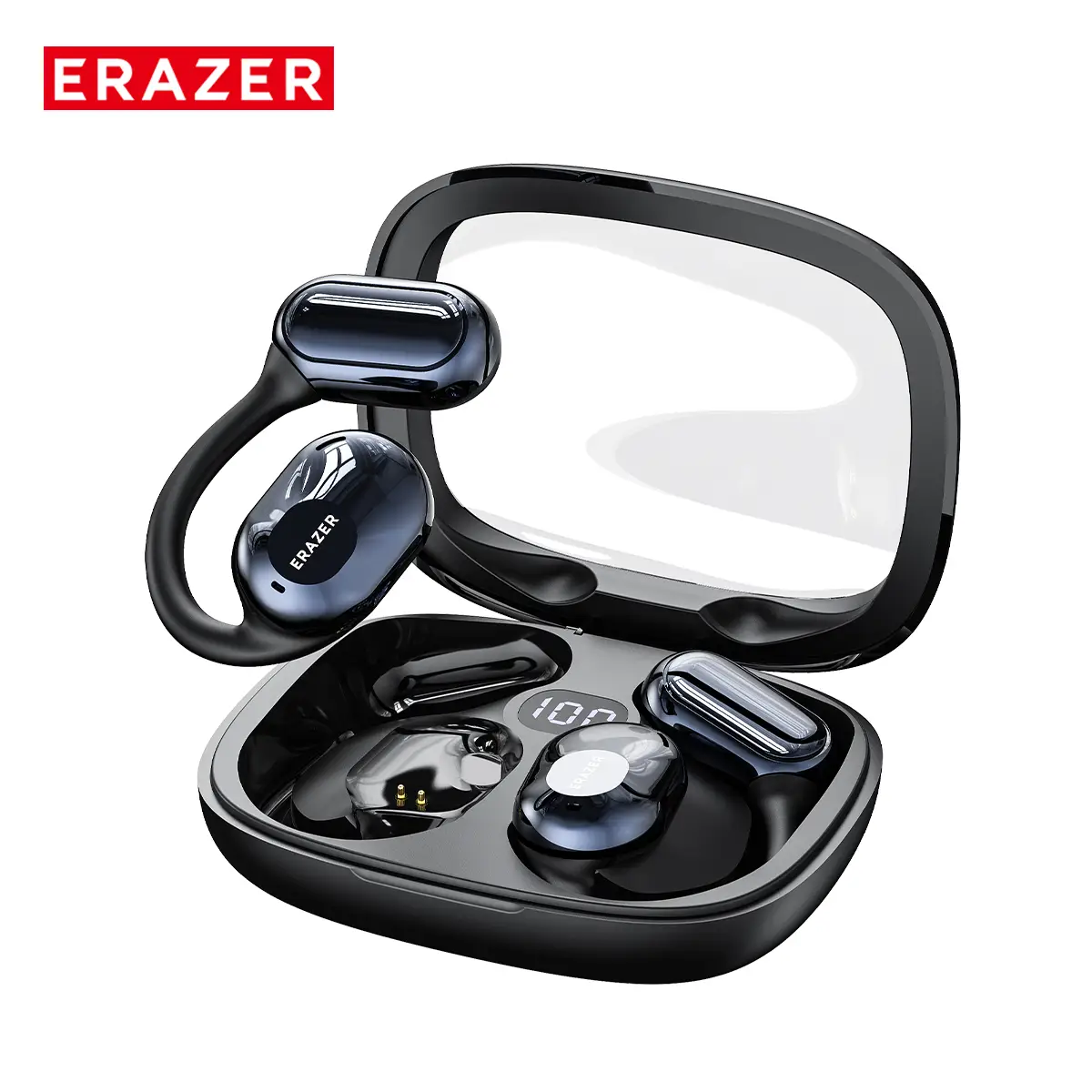 ERAZER X10 Open Bluetooth Headset HIFI Sound Quality Music Wireless Headset Gaming Low Latency Wireless Headset IPX5 Waterproof OWS Headset Comfortabl