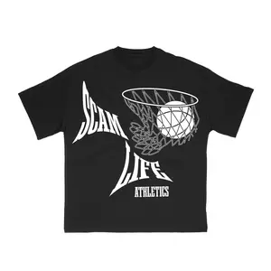 Athletics Tee Streetwear Tshirt Shortsleeve Casual Top Unisex Black Cotton