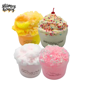 SLIIMEYHONEY: 4-Pack bestsellers Slime Bundle - Premium Scented Slimes, ASMR, Different Textures and Charms!