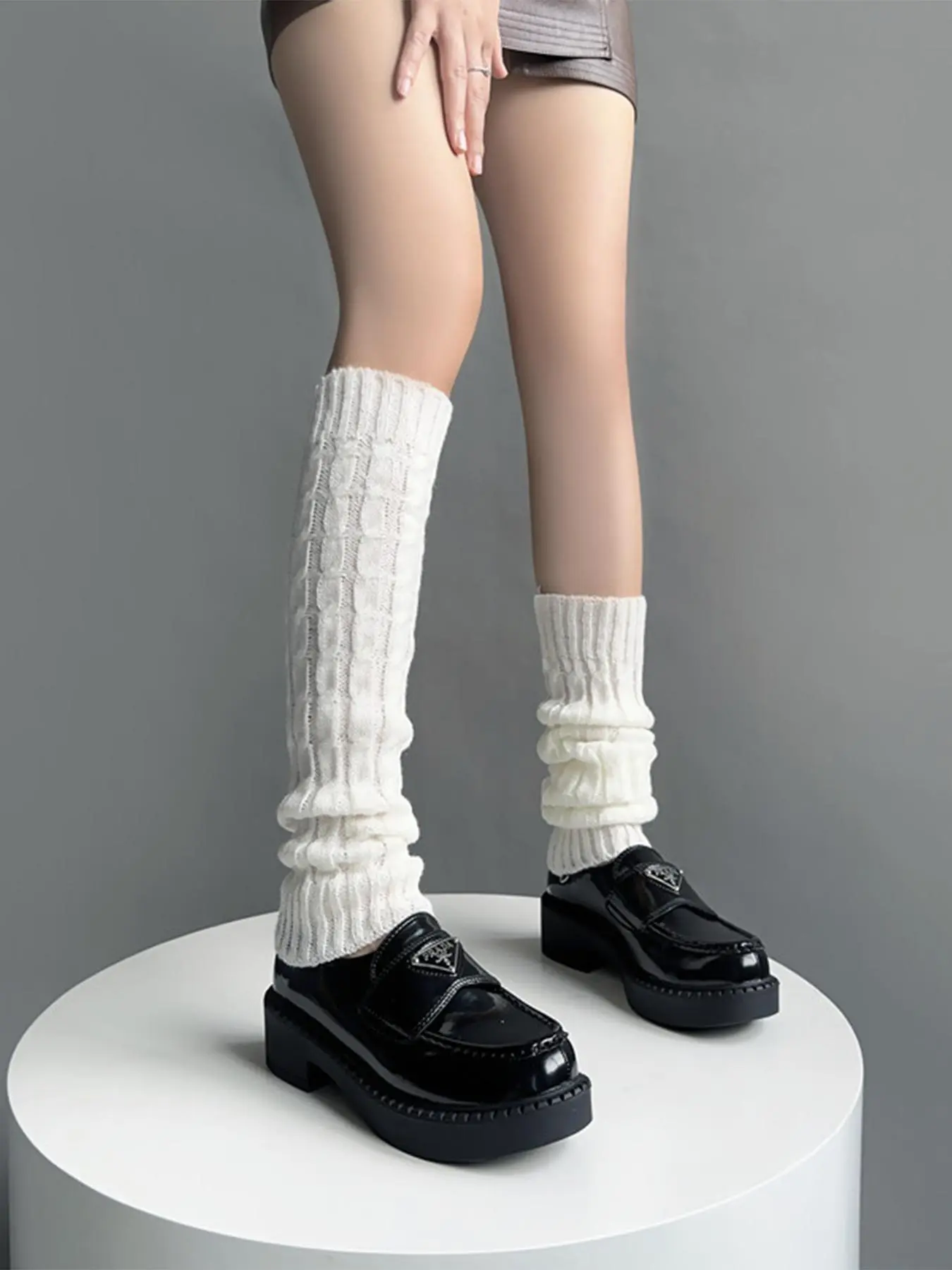 Women's 1 Pair Textured Leg Warmers, Casual Cozy Warm Socks for Fall & Winter, Women's Fit Socks for Daily Wear, Perfect Fit