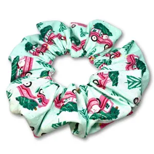 Blue Tree Car Christmas Scrunchie