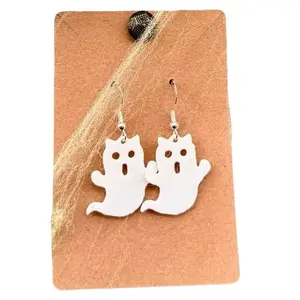 Ghost Cat Earrings