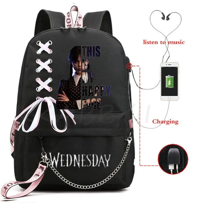 2023 New *Wednesday* (The Addams Family) Casual Backpack