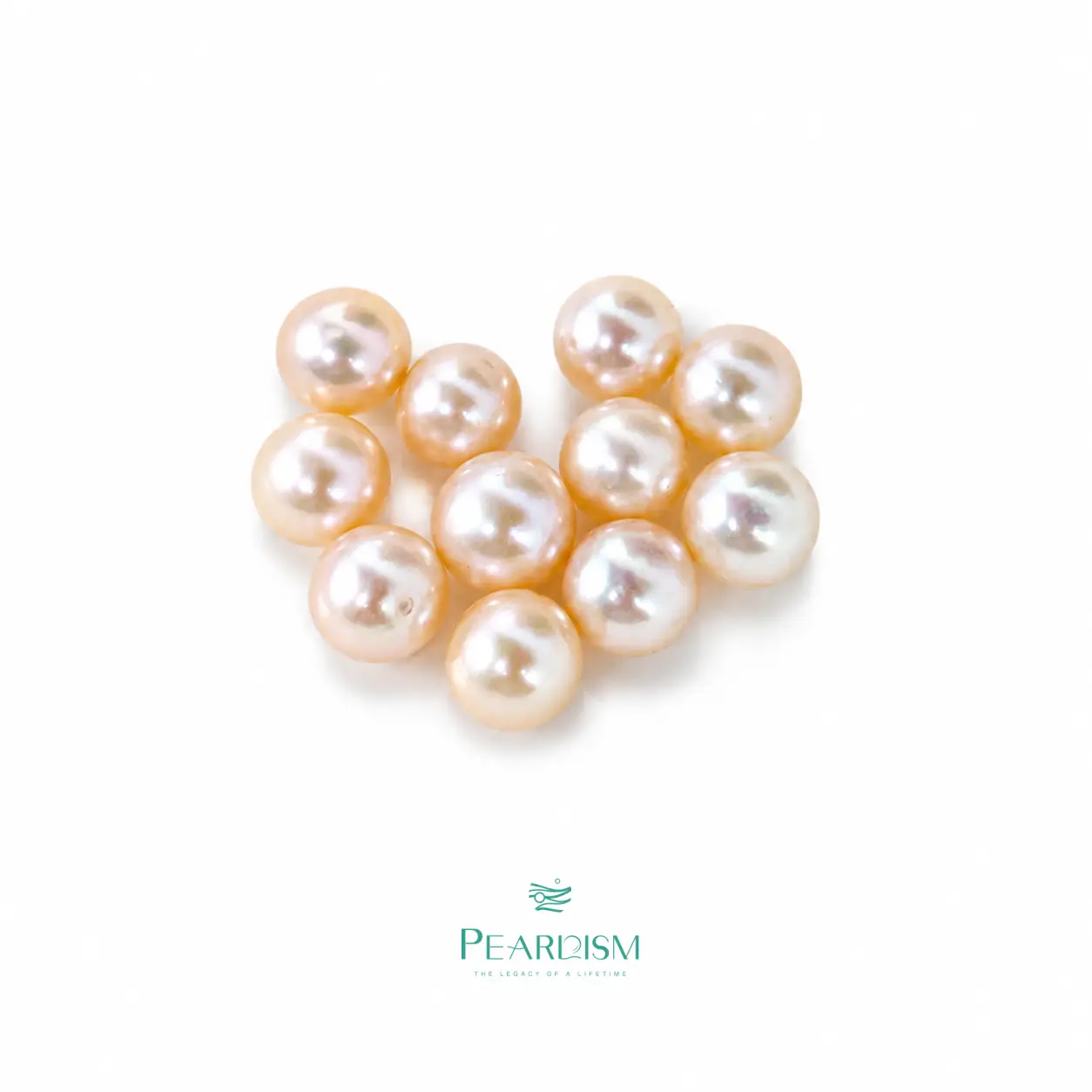 PEARLISM 8-9mm Natural Unique Peony-Color Round Freshwater Edison Loose Pearls Customize DIY-- CLFE0001