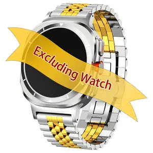 Suitable For Samsung Galaxy Watch Ultra 7 Stylish Business Sports Stainless Steel Breathable Seven-bead Strap 47mm Watch Straps Smartwatch Strap