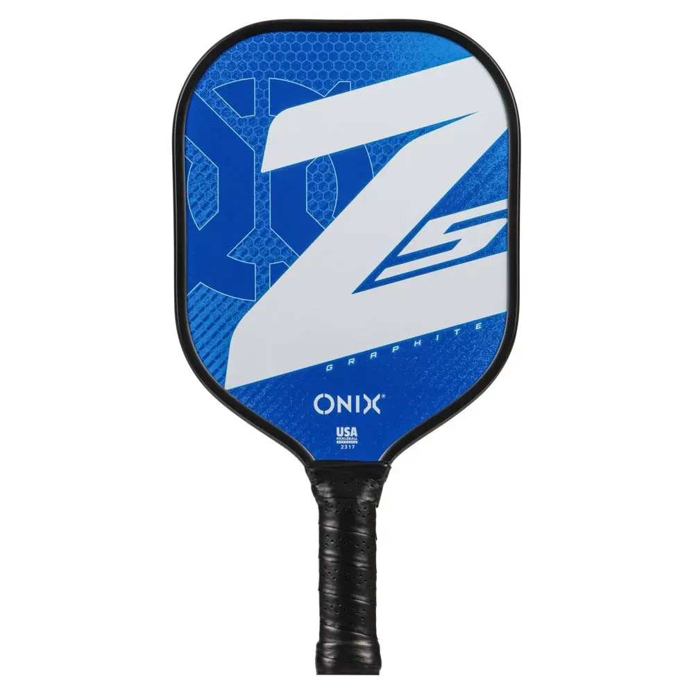 ONIX Z5 Graphite Face Pickleball Paddle, USAPA Approved Wide Body with Polypropylene Core & Edge Guard, Stiff Flex, 8.2 oz, Blue, Added Speed