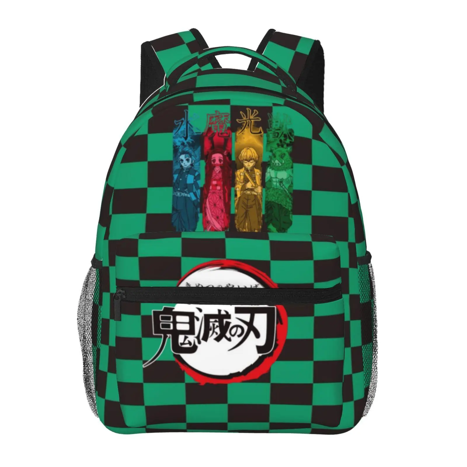 Demon Slayer backpacks for school—large-capacity laptop daypacks with exquisite prints, durable casual designs for campus daily commutes; ideal as gifts for teens and students.
