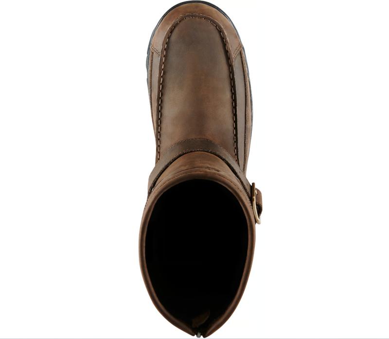 Men’s 10" Sharptail Rear Zip Boots – Dark Brown Leather