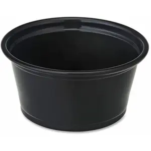 212 MAIN Disposable 2 oz Portion Cup, Black, Leakproof with Strong Lid
