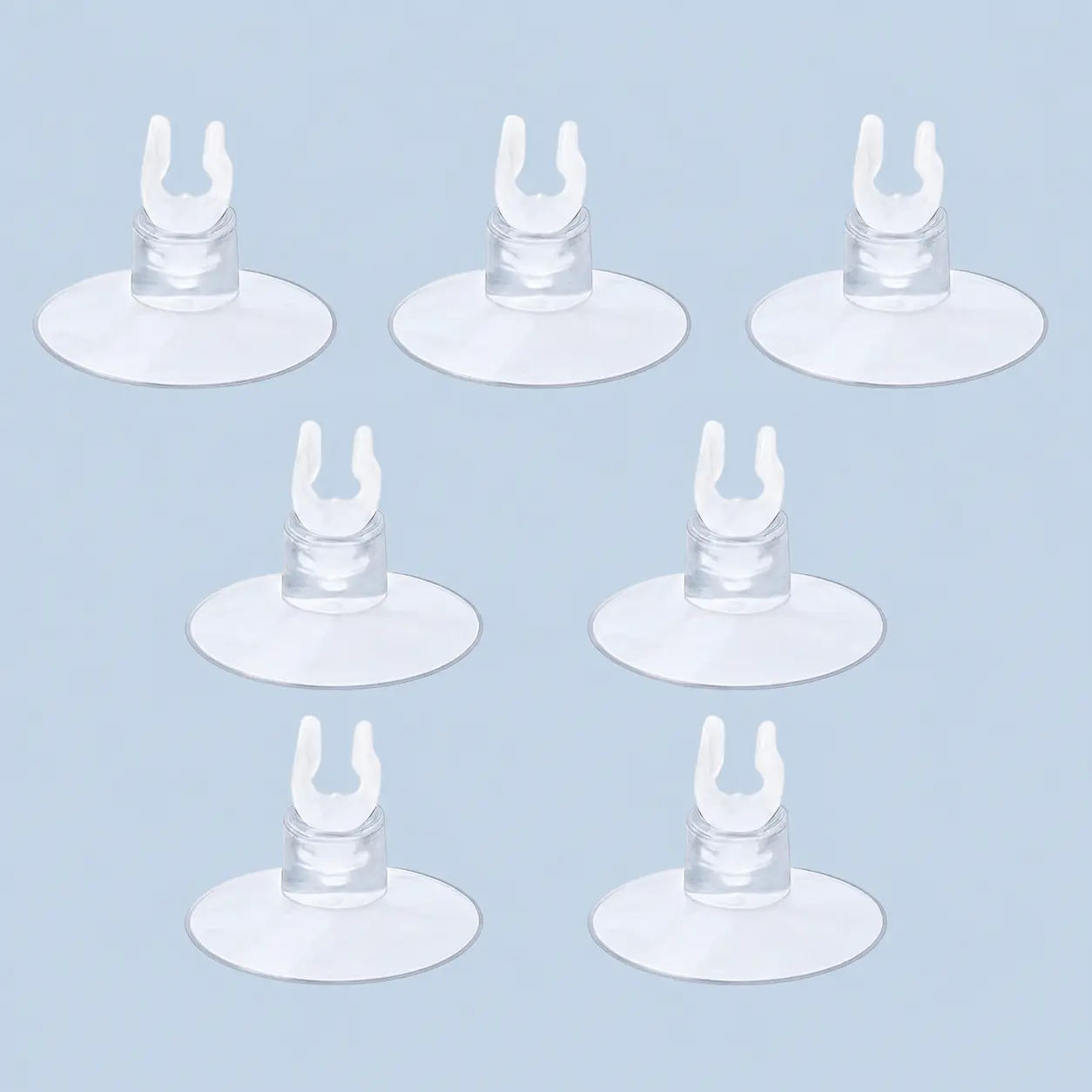 Aquarium Airline Suction Cup Clips – Clear Air Pump Tubing Holders, Set of 7