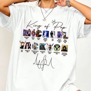 Retro Pop Music Graphic T-Shirt, King of Pop Inspired Collage Tee, Vintage Hits Shirt, Gift for Music Lovers
