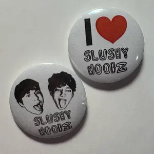 Handmade Slushy Noobz YouTuber 1.25 inches Pin Button Badge Set pinback buttons pins