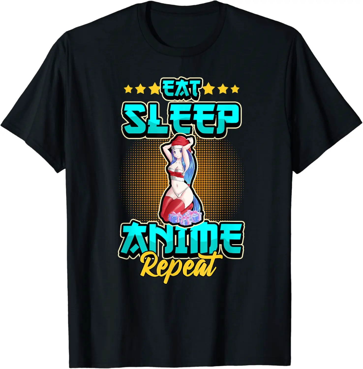 Funny Anime Eat Sleep Anime Repeat Otaku Manga T-Shirt - Nallelycor Shop 67B08FDBTYMC