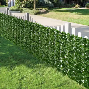 Artificial Ivy Privacy Fence Screen, 59in X 118.1in Fake Hedge and Vine Leaf Decor, Outdoor Garden Decoration, Christmas Yard Ornament