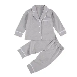 Baby Kids Pajamas for Girls Boys Long Sleeve Loose Pants Outfit 2 Piece Softy Sleepwear Button Down Pjs Sets