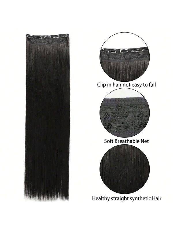 Super Long Straight Hair Extensions for Women, 30 Inch Clip-In Hairpieces, Invisible Instant Styling, Perfect for Cosplay and Daily Use