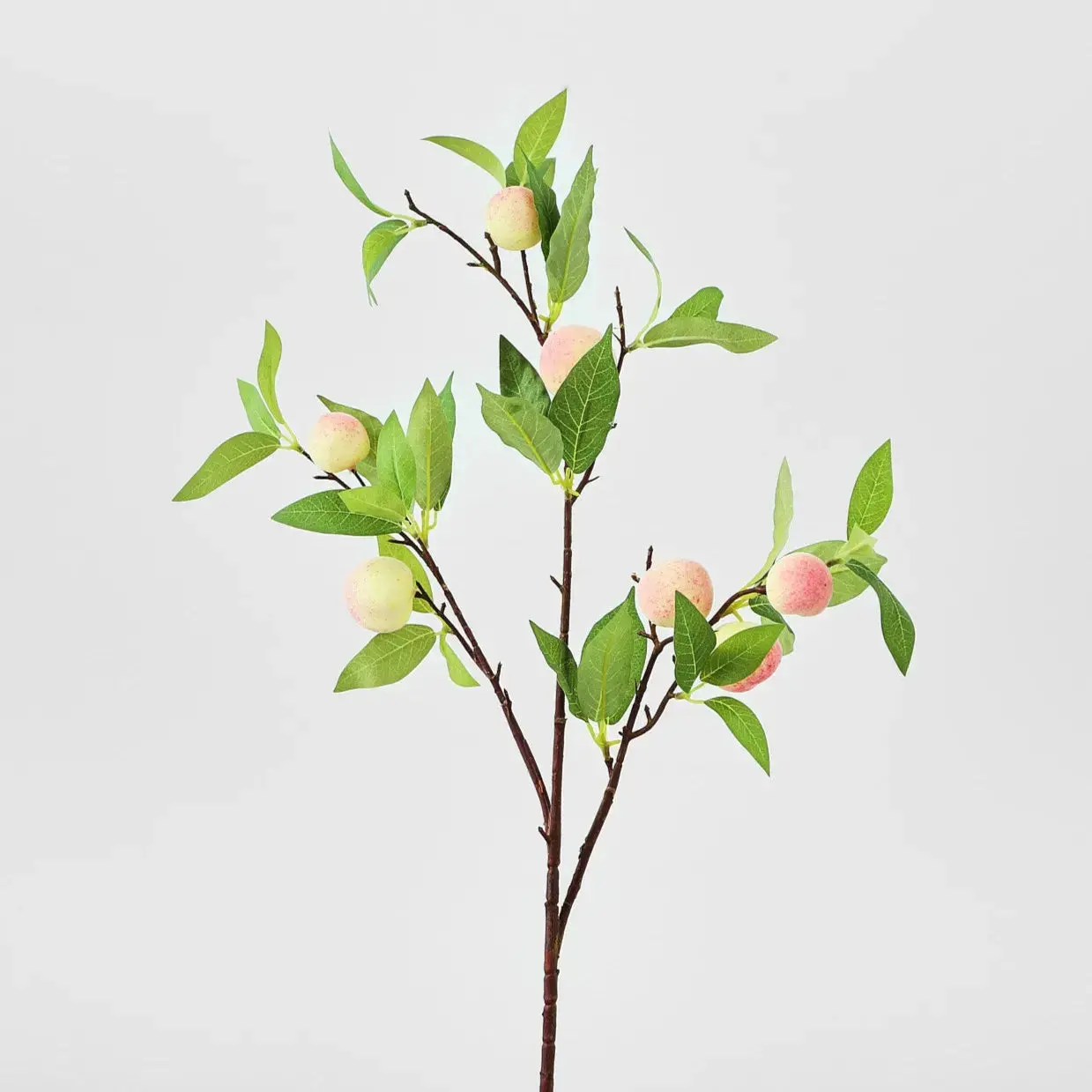35" Synthetic Orchard Fuzzy Mini Peach Artificial Fruit Branch Stem, Artificial Plants Decor, Synthetic Ornaments for Home Decor