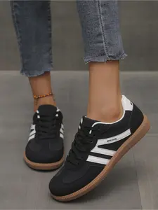 Women's Lace Up Low Top Sneakers, Casual Comfortable Breathable Sports Running Shoes, All-match Basic Shoes for Daily Wear, Athletic Running Shoes, Walking Running Shoes, Athletic Running Trainers