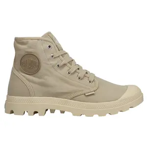 Palladium Mens Pampa Hi Lace Up Casual Boots Ankle - Beige Palladium Mens Pampa Hi Lace Up Casual Boots Ankle - Beige