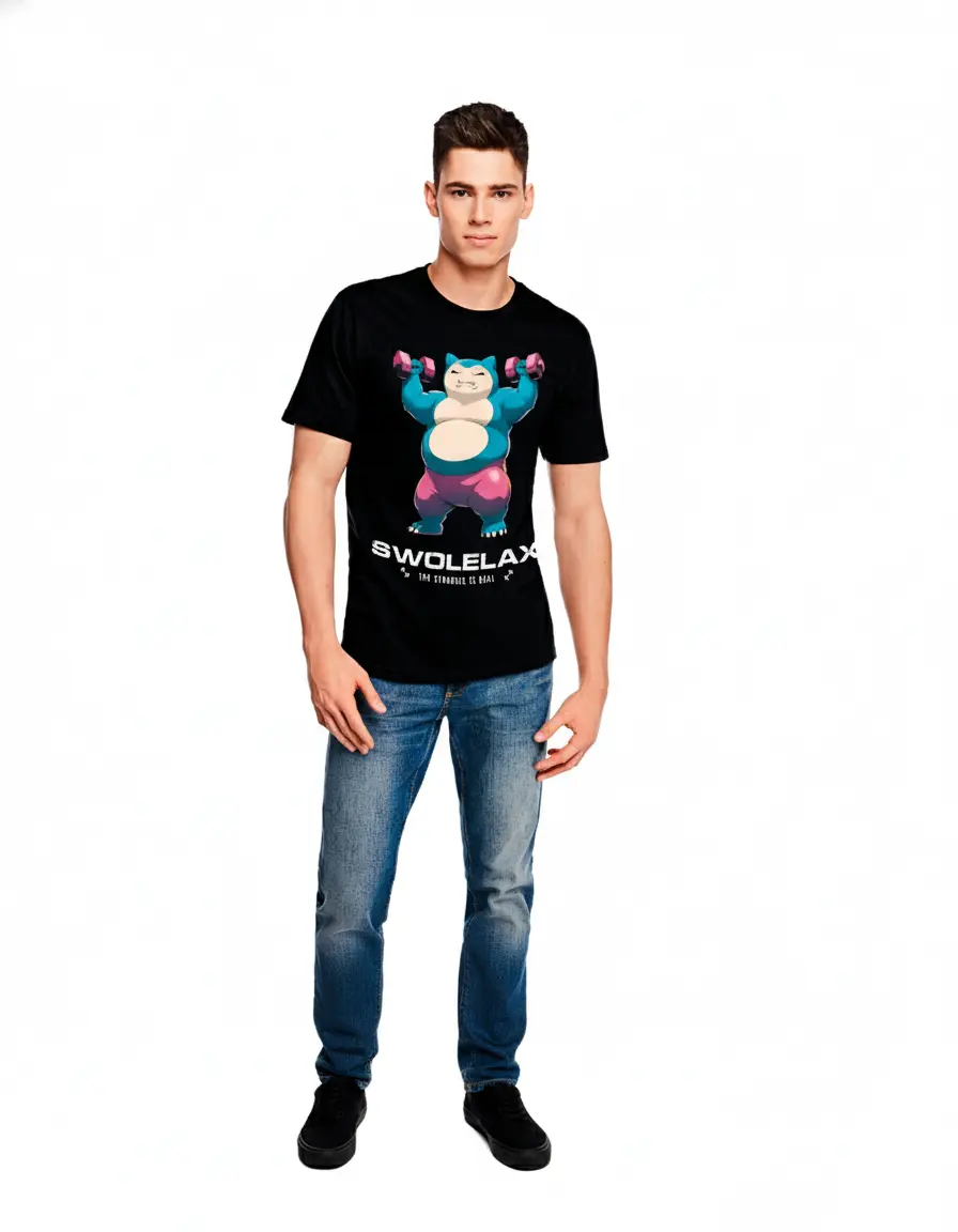 Swolelax T-Shirt Men | Pokémon Gym Tee Inspired by Snorlax