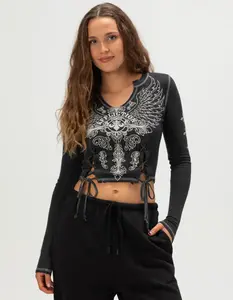 AFFLICTION Iron Womens Long Sleeve Top