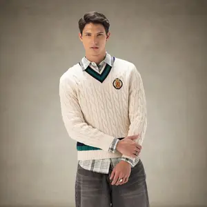 Men's Cable Knit Cricket Sweater Men's Cable Knit Cricket Sweater