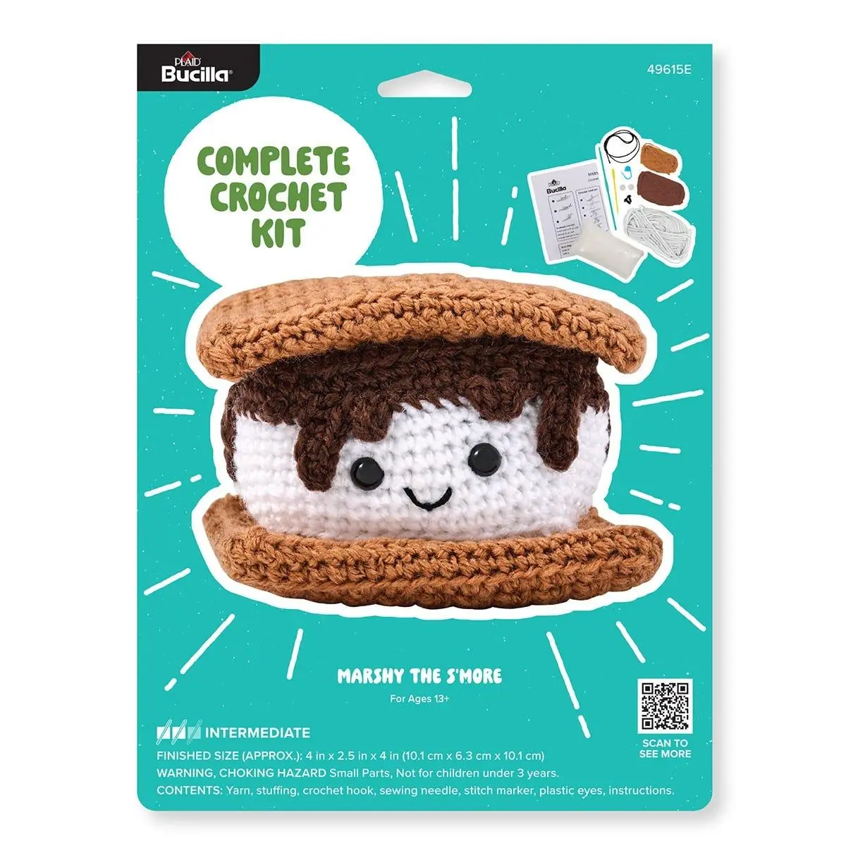 Marshy the S’more - 4" Amigurumi Crochet Kit - 49615E