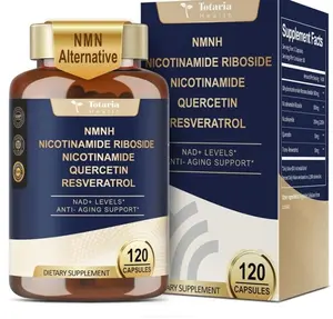 NMNH 500mg (Dihydronicotinamide Mononucleotide), Premium NMN Alternative Supplement w/Niacinamide (Vitamin B3), Quercetin, Trans-Resveratrol, for NAD+, Skin Cell, Anti-Aging & Energy, 120 Ct