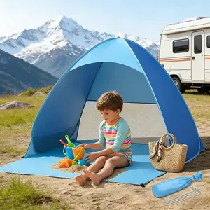 Portable Pop Up Beach Tent UPF 50+ | Sun Shelter Cabana for Adults, Kids & Baby – Ideal for Beach, Camping & Picnics
