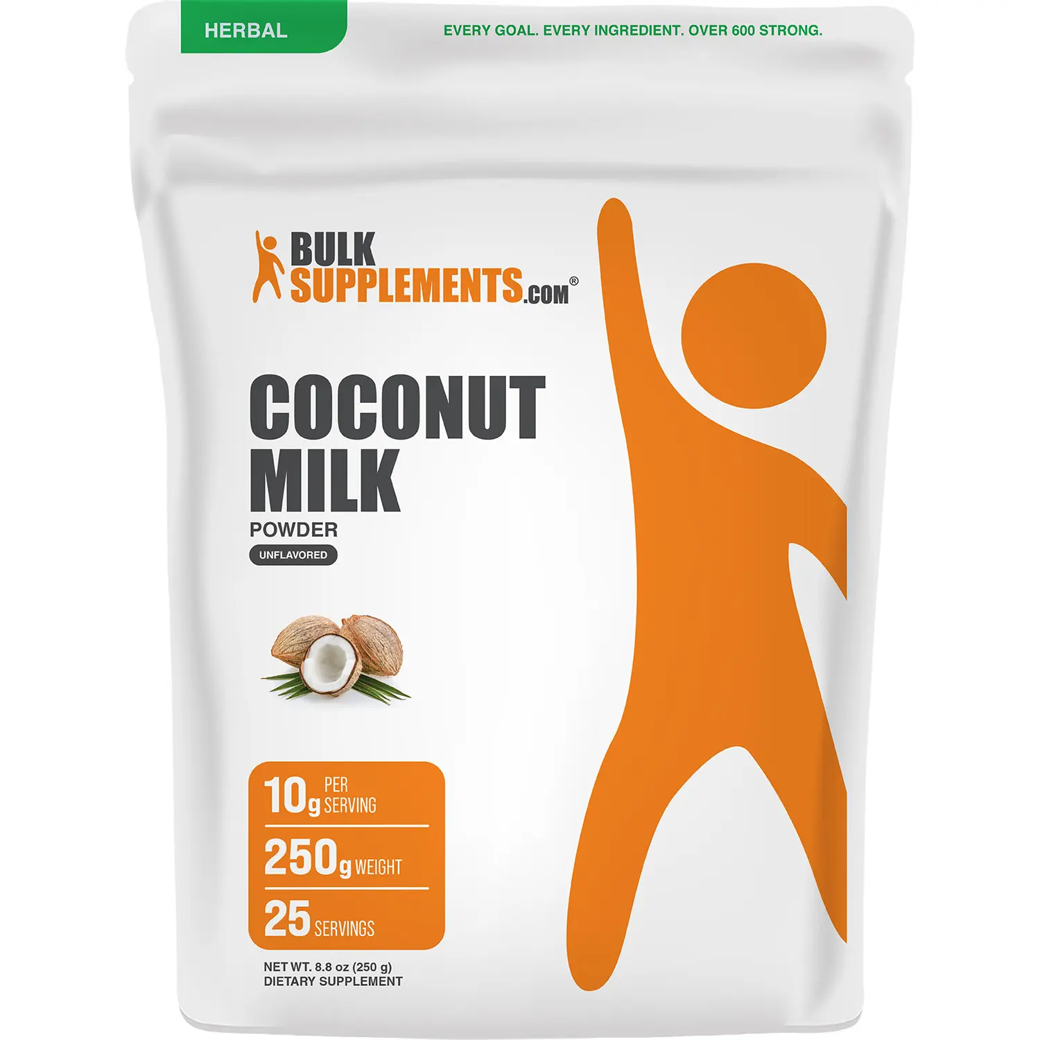BulkSupplements Natural Vegan Coconut Milk Powder - 250g (10g per Serving) - Healthy Metabolism Support, Energy Boost, Skin Care & Hair Health BulkSupplements Natural Vegan Coconut Milk Powder - 250g (10g per Serving) - Healthy Metabolism Support, Energy Boost, Skin Care & Hair Health