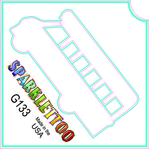 212 MAIN Ruby Red Glitter Tattoo Stencils G133 - 100-Pack, 1.5x2.3x2.3 in, 3-Ply School Bus Design, American Made, FDA Compliant, Kid-Friendly, Glitter Finish for Men's Special Occasion Costumes & Accessories