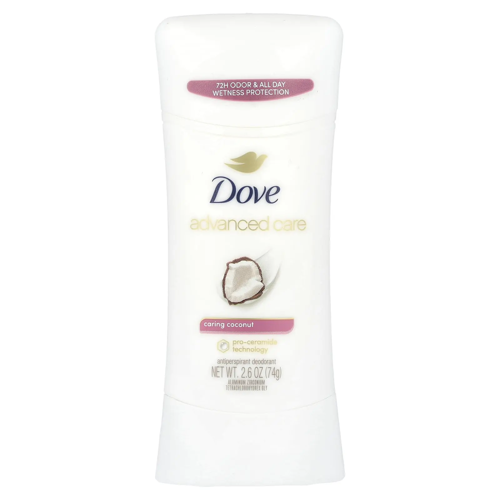 Dove Advanced Care, Antiperspirant Deodorant, Caring Coconut, 2.6 oz (74 g)