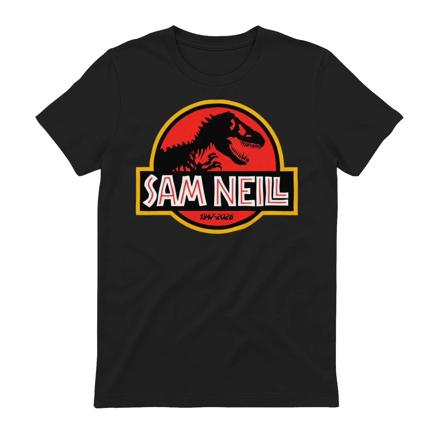 Sam Neill Tshirt T-shirt, Memorial Unisex Cotton 90s Movie Tees Gifts
