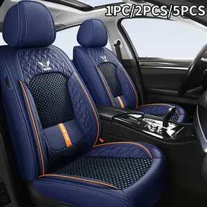 Car Seat Cover Full Set, Leather Car Seat Cover, Waterproof Seat Covers, Car Seat Cushion, Nappa Leather Seat Covers Car Seat Protector Universal Fit Most Cars Black ice silk Car Seat Headrest Furry Car Seat Decorative