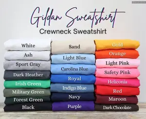 Gildan 18000 Plain Sweatshirt, Gildan Heavy Blend Crewneck Sweater, Unisex Blank Fleece Pullover, Printed & Embroidery Ready , Global Trending Outfits
