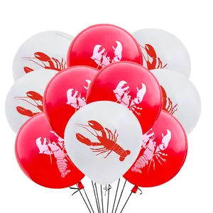 Malayan Products Lobster Balloon Mix Latex 12 Count, Seafood Boil Birthday Party Event Supply, 12in