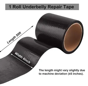 RV Underbelly Tape, 6"x50'/4''X50'  RV Underbelly Material, Waterproof Tape with Permanent Sealing Adhesive for RV, Camper Travel Trailer, Mobile Home, Tear Repair Patch