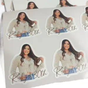 Custom Stickers Logo - Full Sized High Quality matte Sheets 40 ct. Personalized Stickers Favors Face