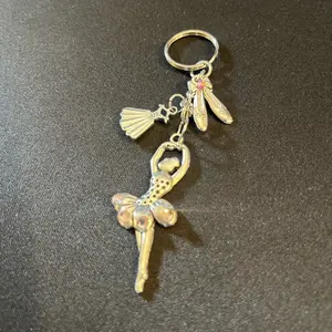 Ballet KeyChain Silver with Rhinestones #1 - Ballet Love - Perfect Accessory for Ballet and Dance Enthusiasts