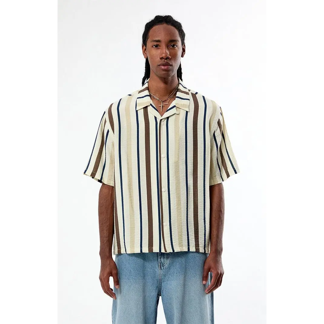 Pacsun Men's Striped Camp Shirt