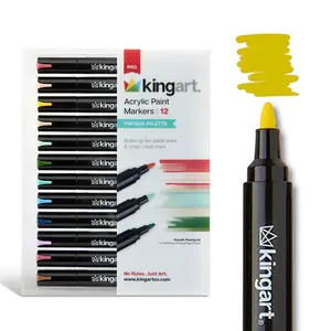 PRO Acrylic Paint Markers - 2mm Bullet Tip - 12 Vintage Colors