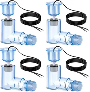 4 Pack SS2 Float  L Shape for Easy Installation, AC Float  with 3/4 Inch Adaptor and 6ft wire, Water Level Accessory for Hvac System with Condensate Overflow Detection