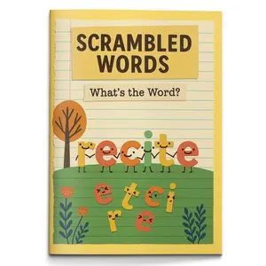 Scrambled Words & Word Mix-Up Game Book for Kids Learning Tool — Unscramble Letters, Guess the Word, Spelling & Vocabulary Practice