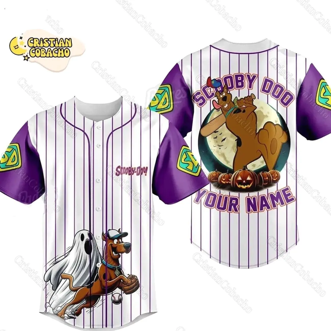 Halloween Scooby-Doo Baseball Jersey, Personalized Trick Or Treat Shirt