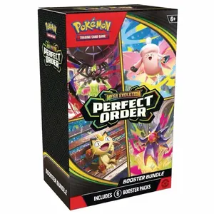 Perfect Order Booster Bundle - 6 Packs Pokemon Trading Card Games Mega Evolution TCG Collectibles