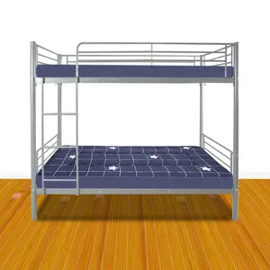 250lbs Per Berth Sturdy Iron Twin Loft Bunk Bed, Space-Saving for Adults Small Spaces No Box Spring Needed