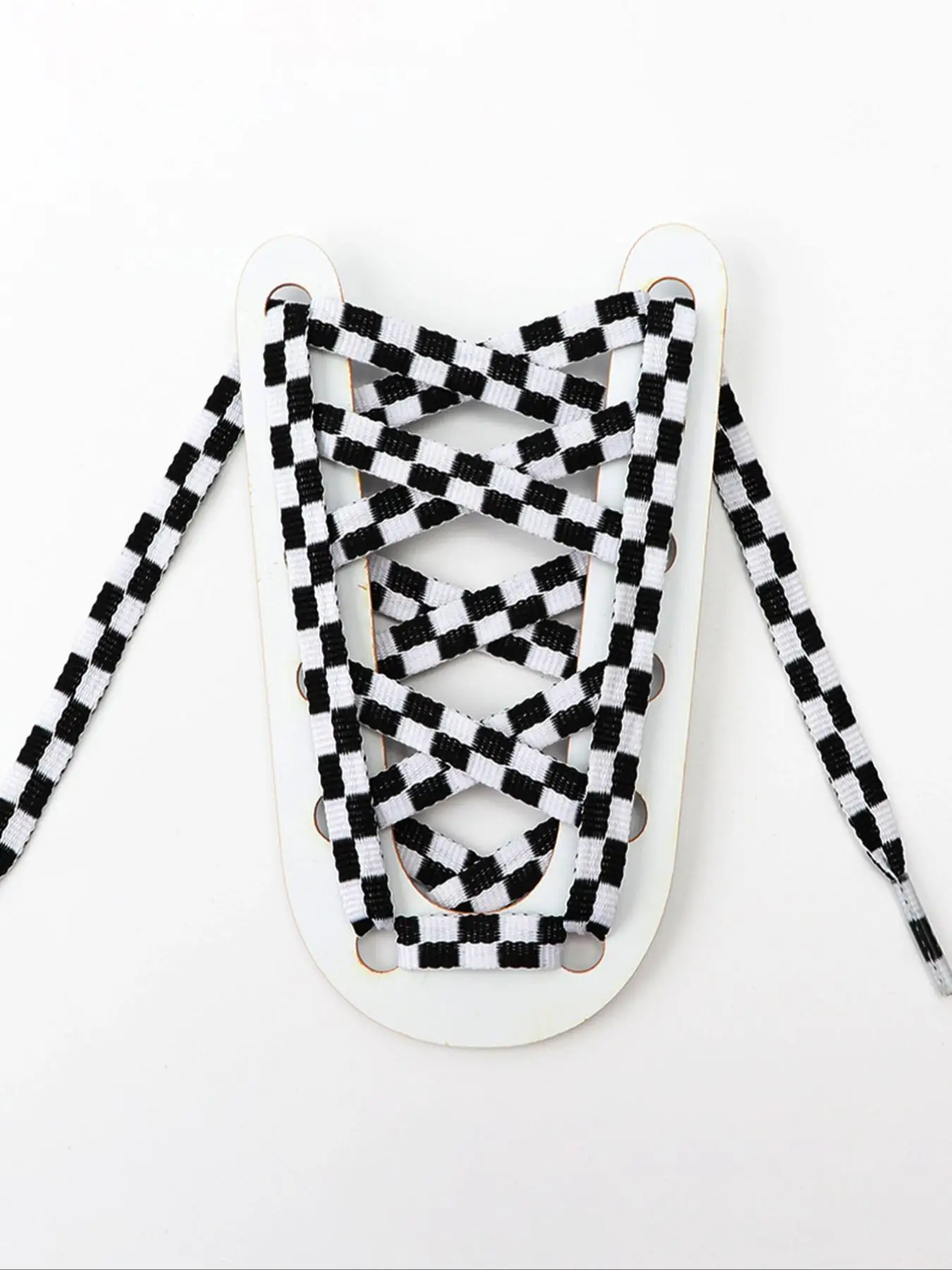 2024 New Style Plaid Pattern Shoelaces, Casual Flat Shoelaces for Sneakers, Sports Shoes for Daily Use, Fashionable Shoes Accessories for Women & Men