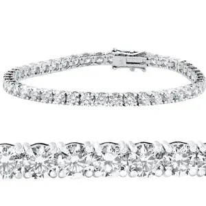 10 ct Diamond Tennis Bracelet 14k White Gold 7" Double Lock Clasp 10 ct Diamond Tennis Bracelet 14k White Gold 7" Double Lock Clasp