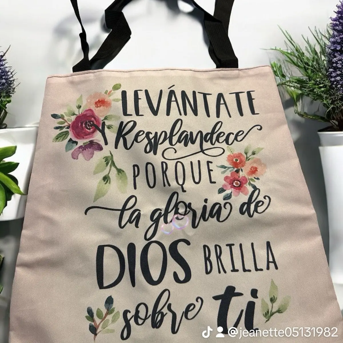 Spanish Bible Verse Tote Bag for Women - Christian Gift Shoulder Bag coraline